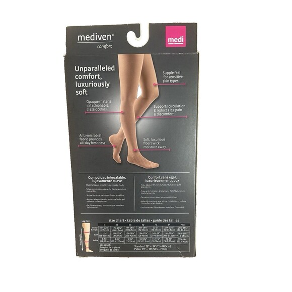 Mediven Comfort Compression Stockings Thigh High w/silicon Beaded Top  band Sz 3 - Picture 4 of 7